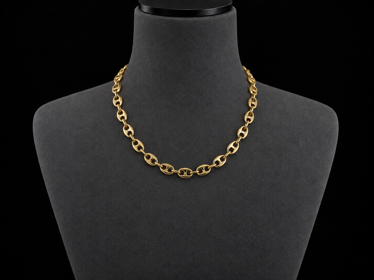 10K Yellow Gold Gucci Puff Chain – 9mm Angelica Jewellers