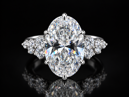 3.25 CT Oval Lab-Grown Diamond Engagement Ring – 14K Gold | IGI Certified Angelica Jewellers