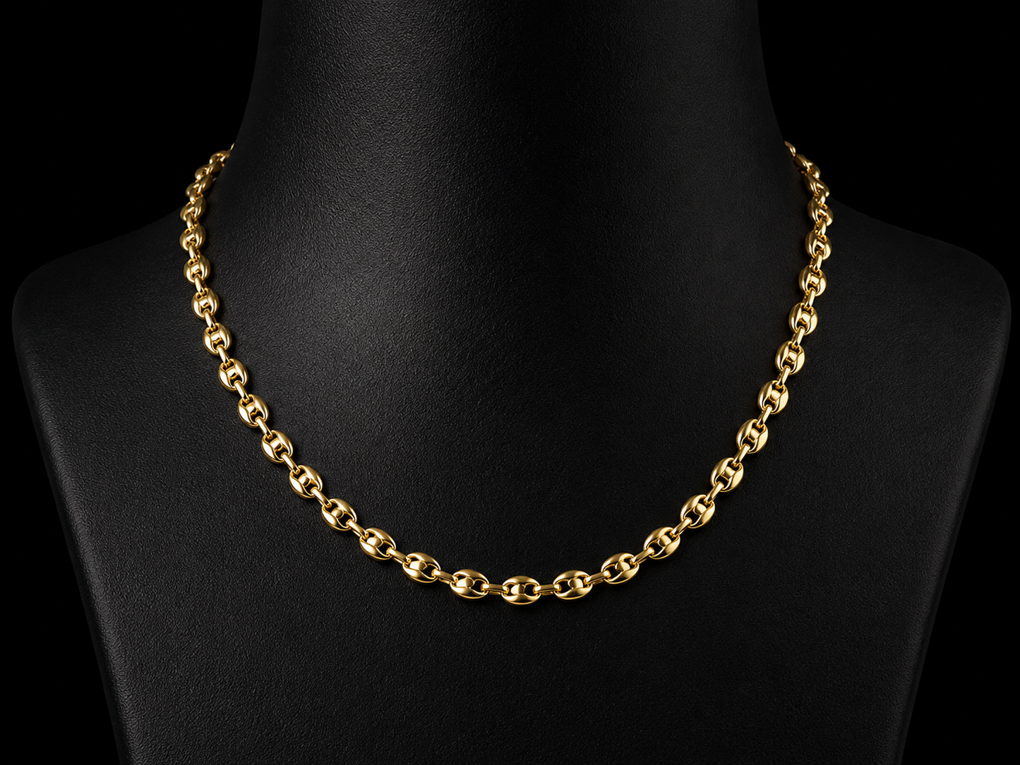 10K Yellow Gold Anchor Puff Chain – 5.50mm, 18”, 11g