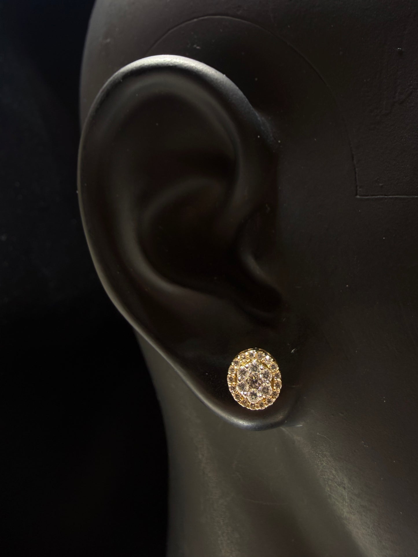 14K YELLOW GOLD DIAMOND EARRINGS