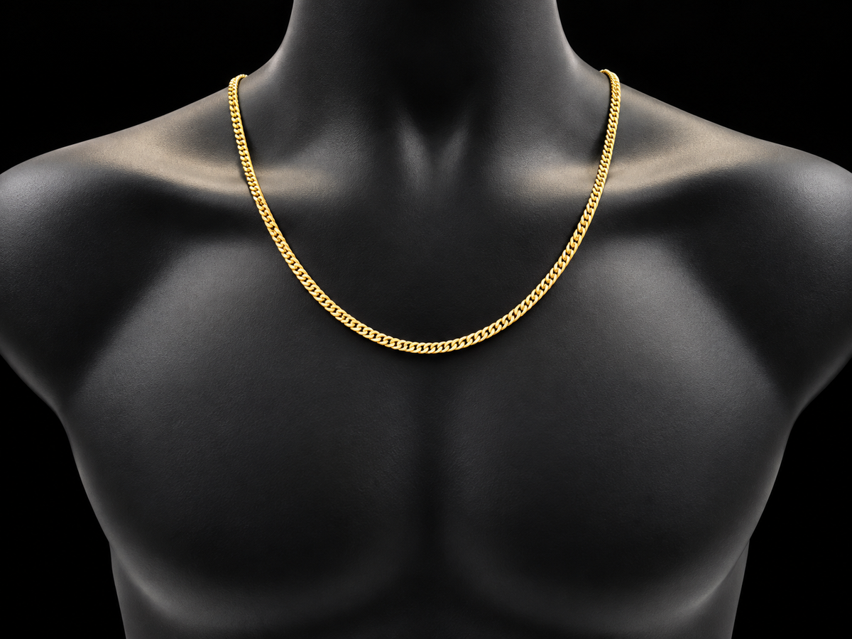 4mm Miami Cuban Link Chain in Yellow Gold – 16” to 28” Angelica Jewellers