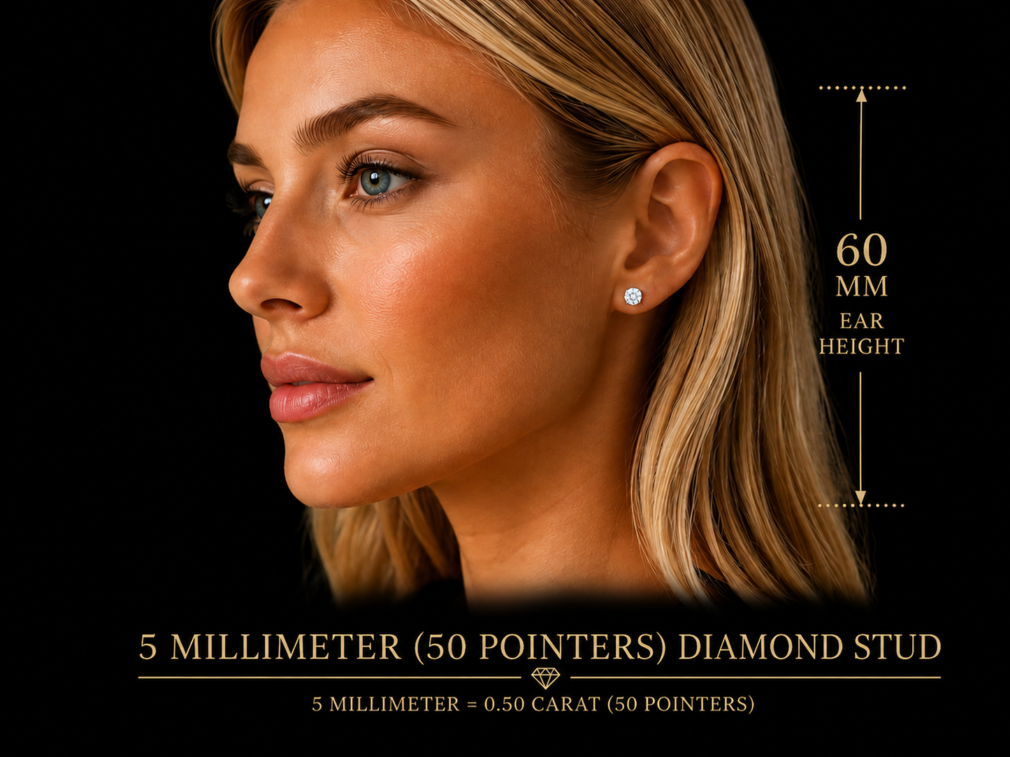 14K  Gold Martini 4-Prong Screw Back Diamond Stud Earrings | Lab Grown VS1 E | Excellent Cut