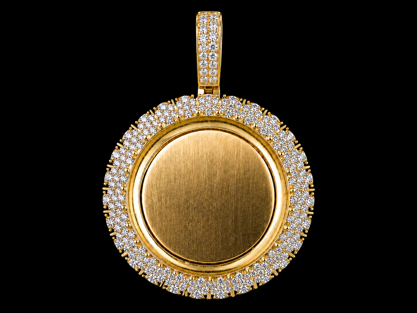 14K Gold Diamond Memory Picture Pendant