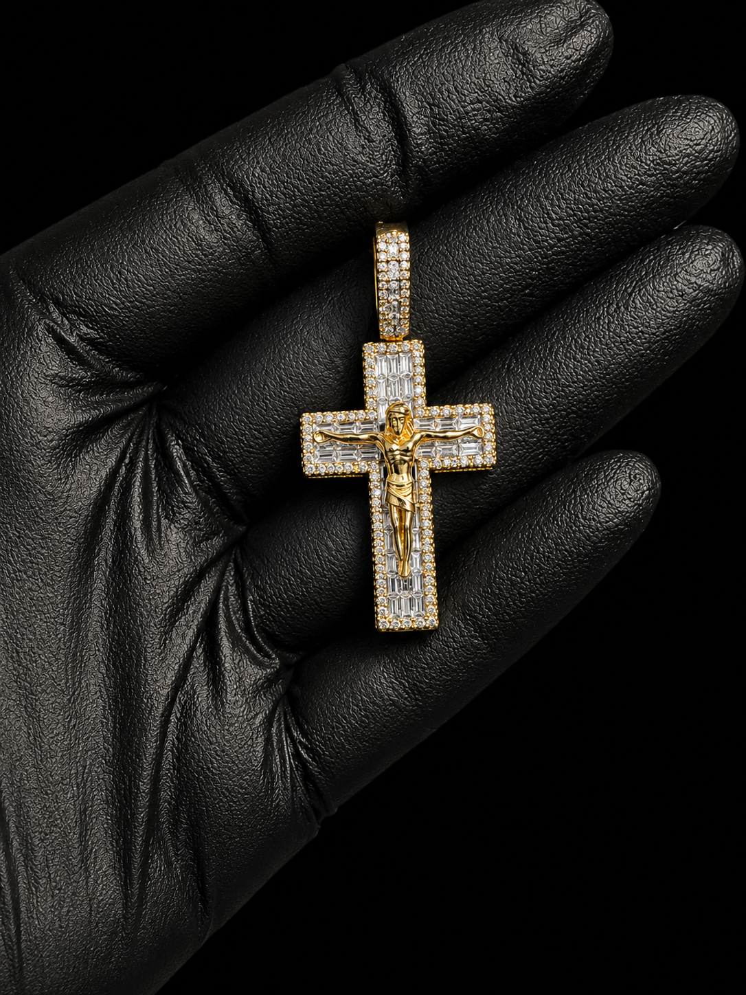 10K Gold Diamond Crucifix Pendant Angelica Jewellers