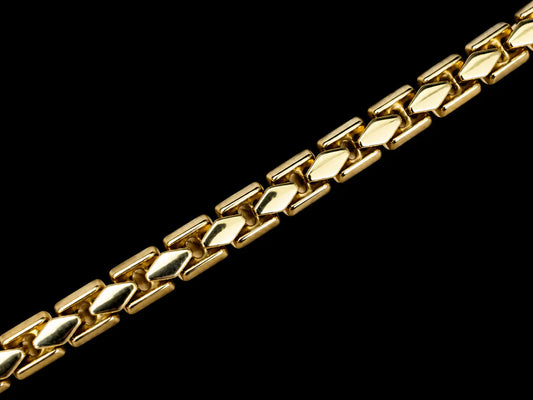 14K YELLOW GOLD BOX CHAIN 6.5mm 26 INCHES Angelica Jewellers