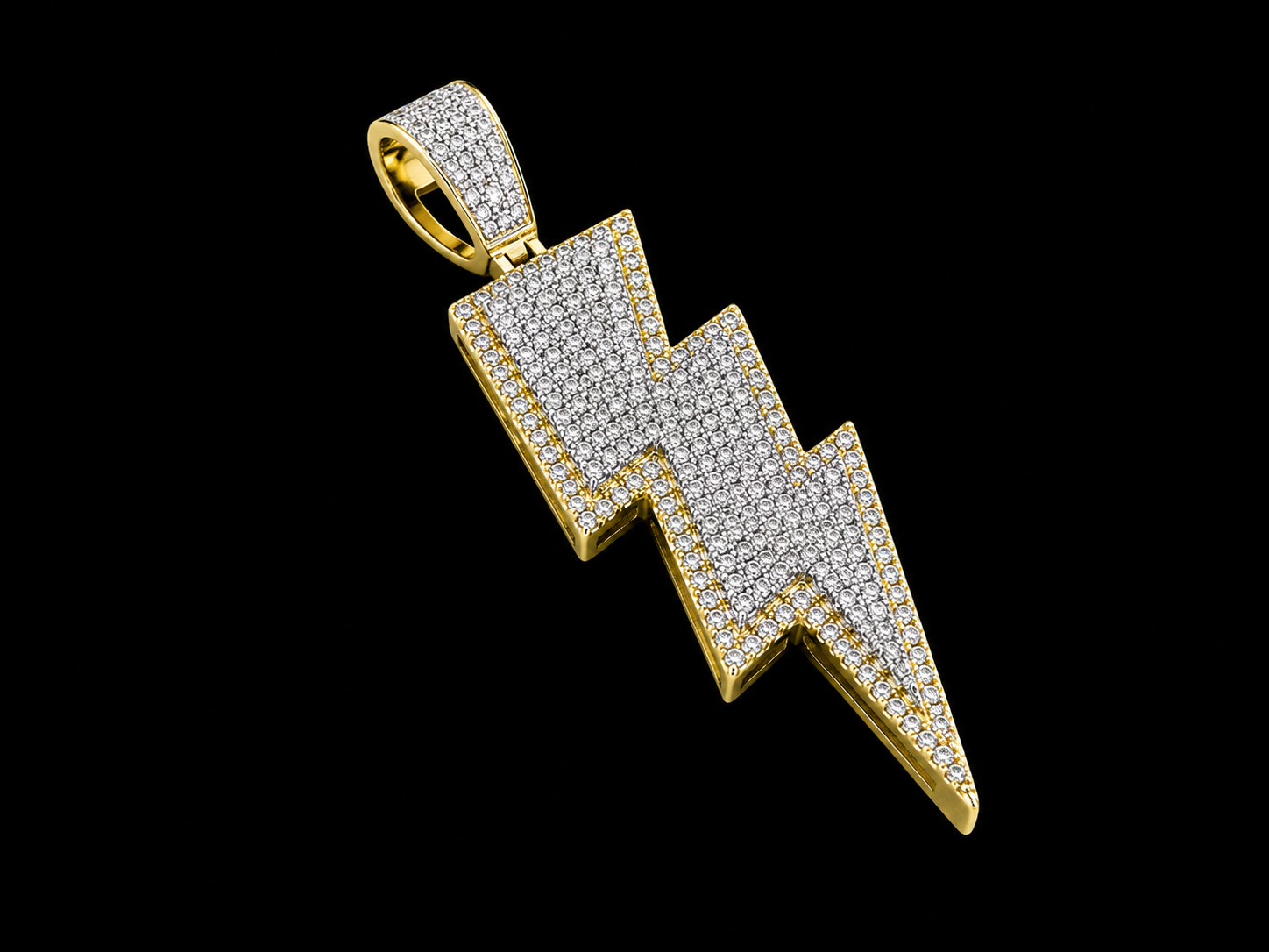10K Gold Diamond Lightning Bolt Pendant Angelica Jewellers