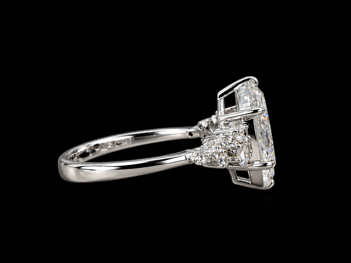 3.25 CT Oval Lab-Grown Diamond Engagement Ring – 14K Gold | IGI Certified Angelica Jewellers