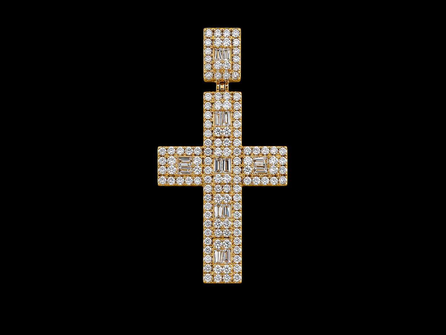 10K Gold Diamond Cross Pendant Angelica Jewellers