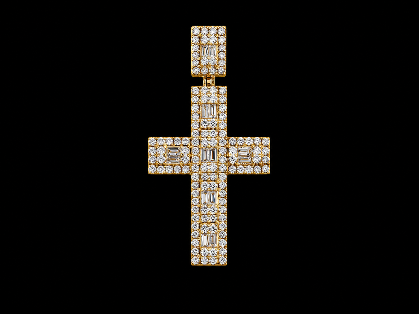 10K Gold Diamond Cross Pendant Angelica Jewellers