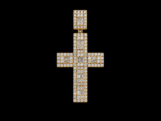 10K Gold Diamond Cross Pendant Angelica Jewellers