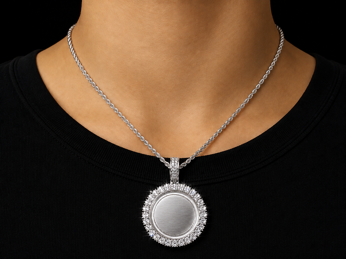 14K Gold & Diamond Memory Picture Pendant