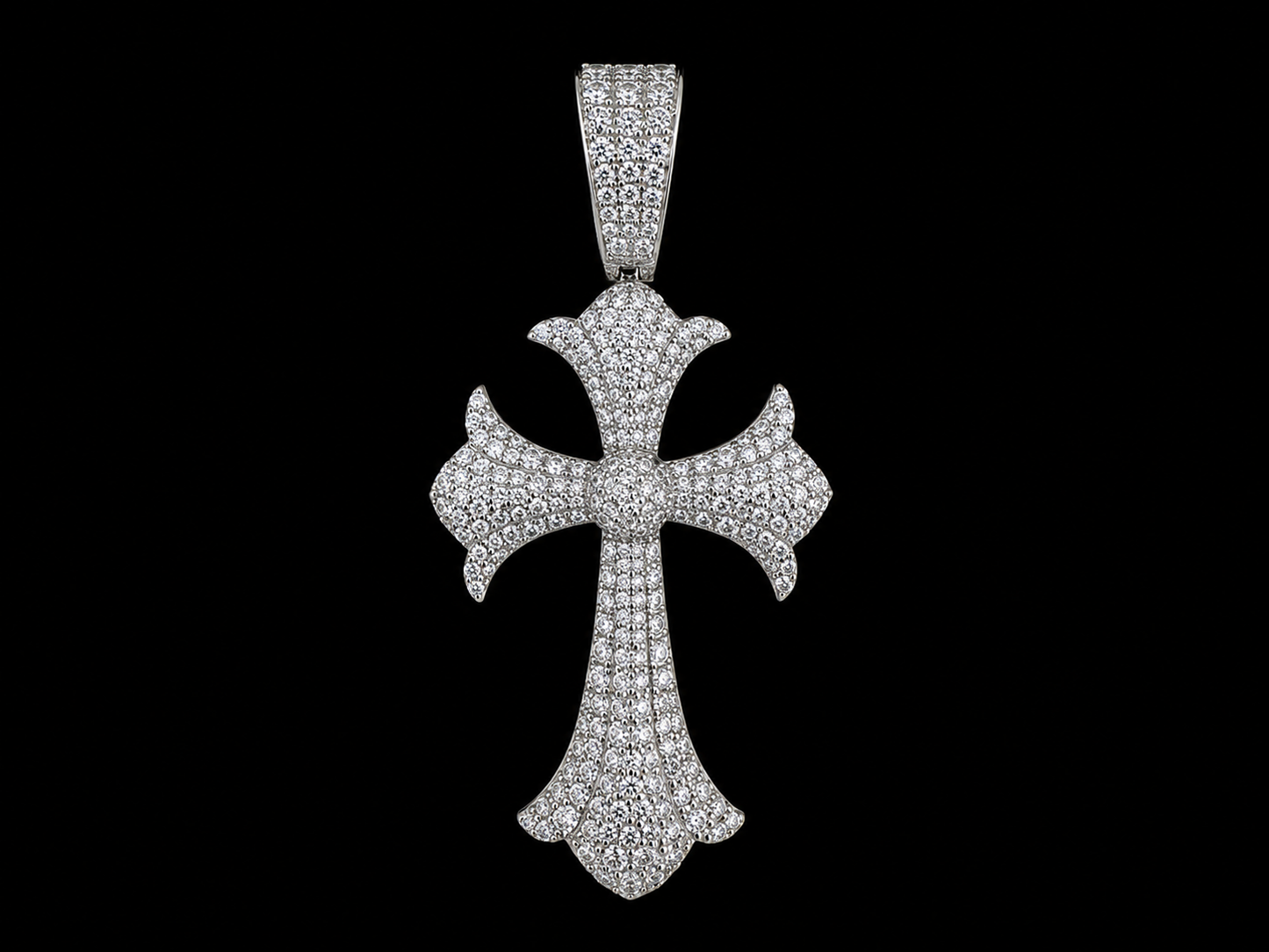 10K White Gold Diamond Cross Pendant – 3.45 CTW Signature Collection Angelica Jewellers
