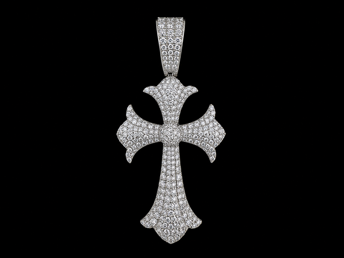 10K White Gold Diamond Cross Pendant – 3.45 CTW Signature Collection Angelica Jewellers