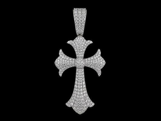 10K White Gold Diamond Cross Pendant – 3.45 CTW Signature Collection Angelica Jewellers