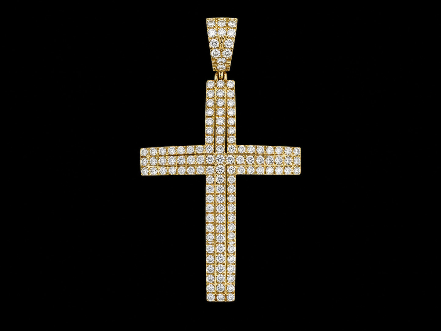 10K Gold Diamond Cross Pendant Angelica Jewellers