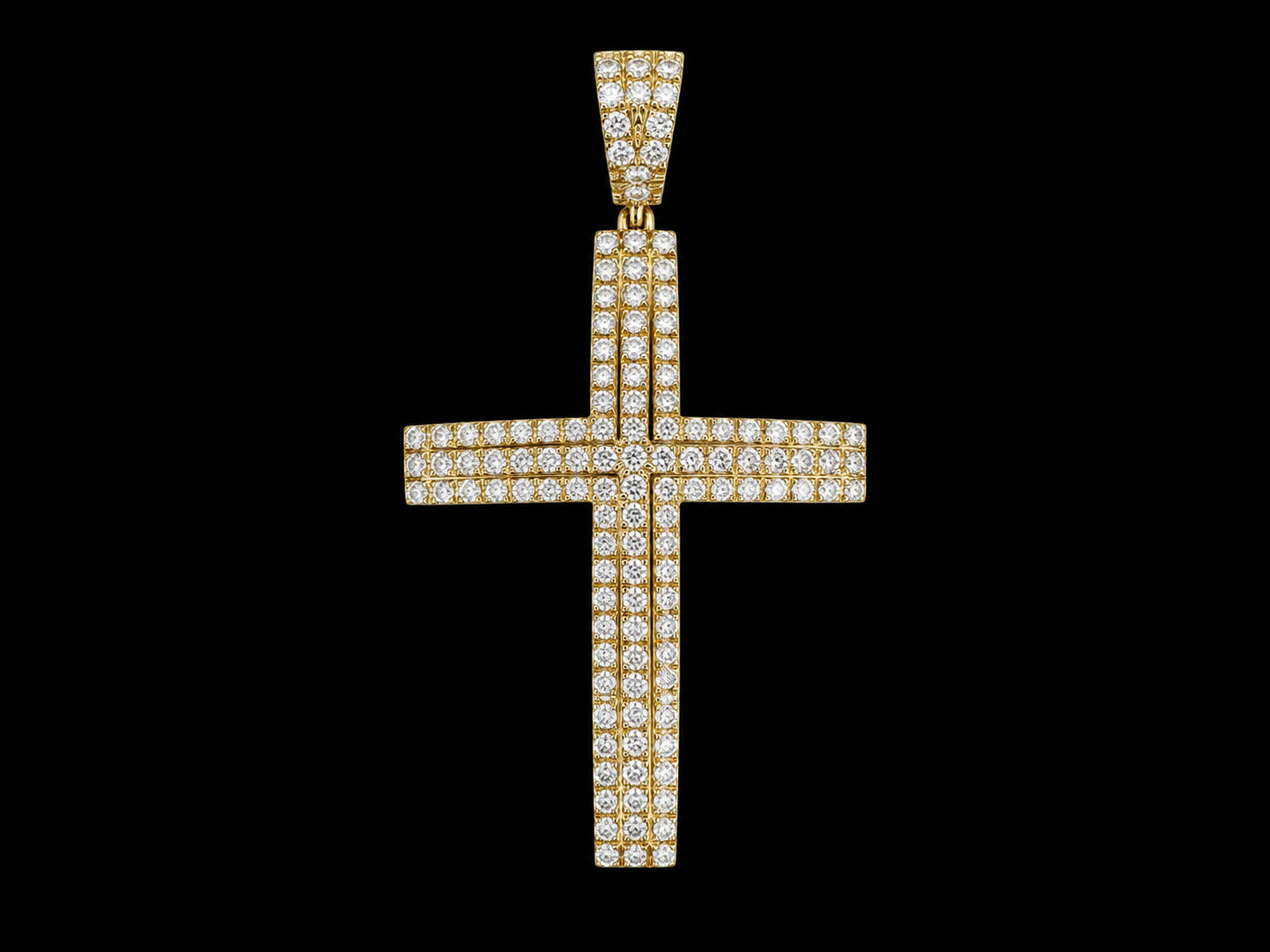 10K Gold Diamond Cross Pendant Angelica Jewellers