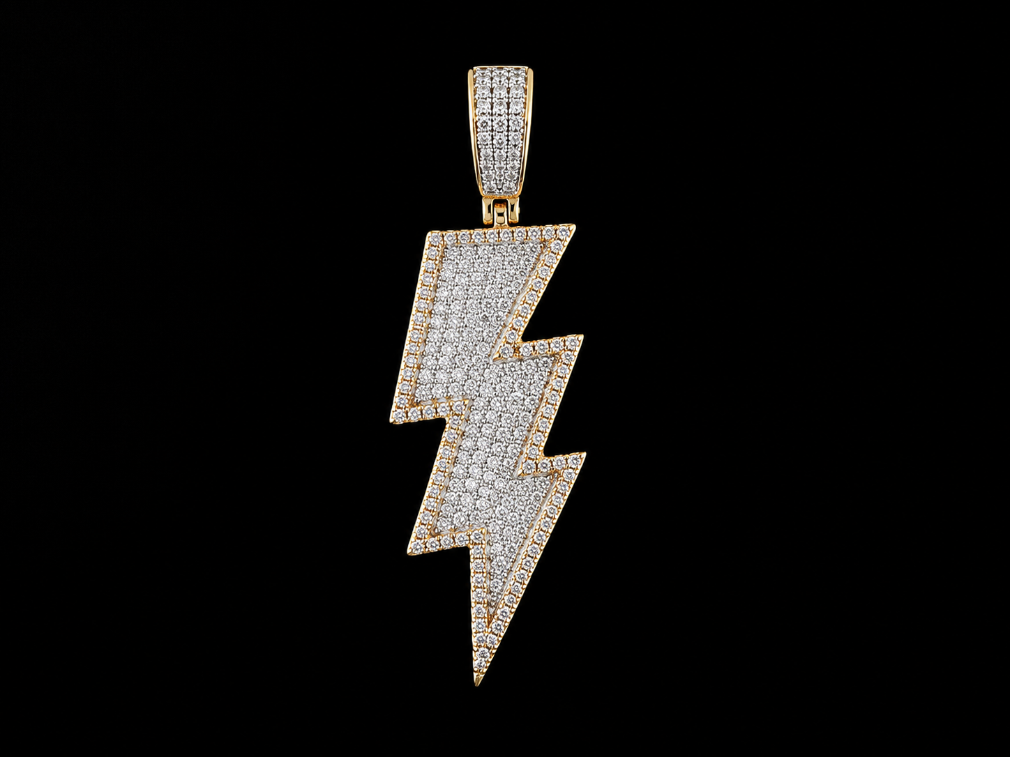 10K Gold Diamond Lightning Bolt Pendant Angelica Jewellers