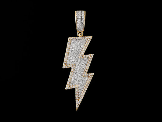 10K Gold Diamond Lightning Bolt Pendant Angelica Jewellers
