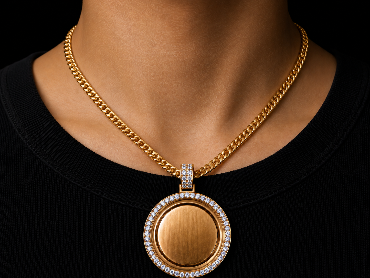 14K Gold & Diamond Memory Pendant