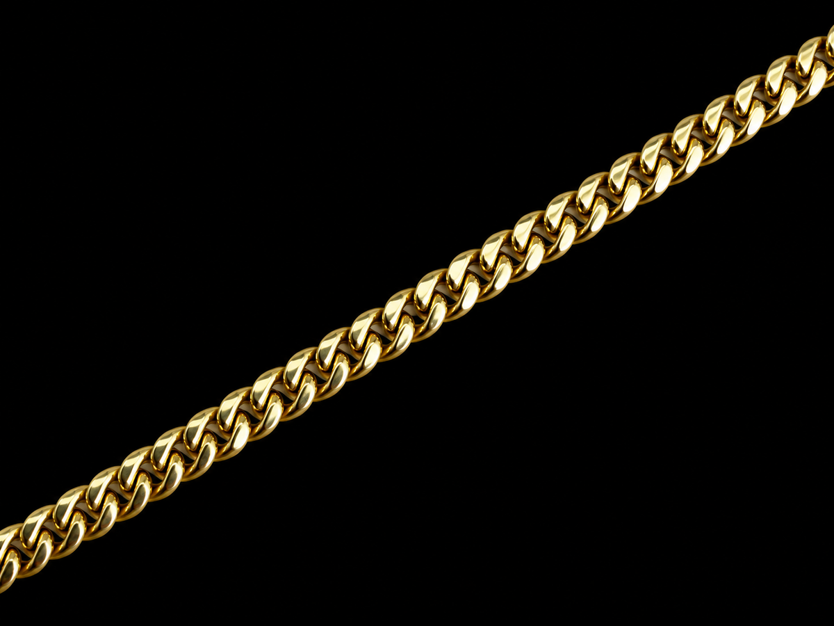 4mm Miami Cuban Link Chain in Yellow Gold – 16” to 28” Angelica Jewellers