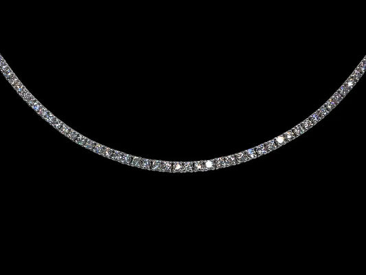 14K White Gold 3.50ct Lab-Grown Diamond Tennis Necklace Angelica Jewellers