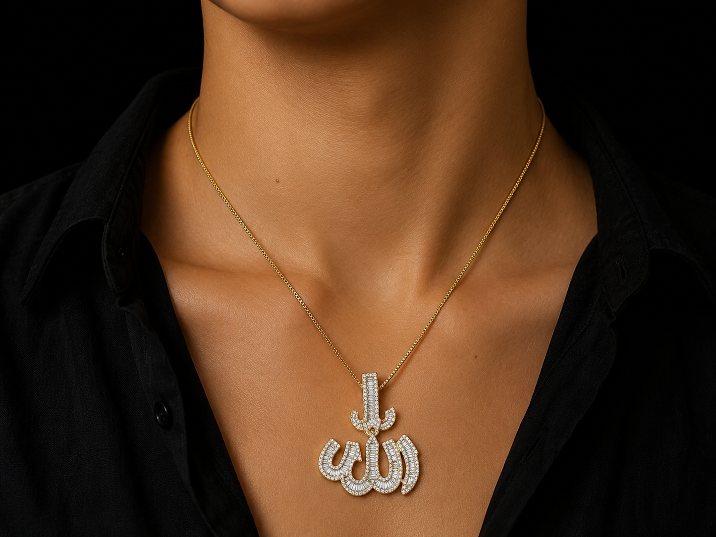 10K Gold Diamond Allah Pendant Angelica Jewellers