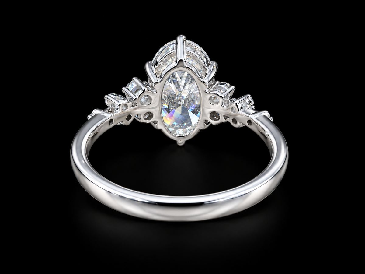 3.25 CT Oval Lab-Grown Diamond Engagement Ring – 14K Gold | IGI Certified Angelica Jewellers