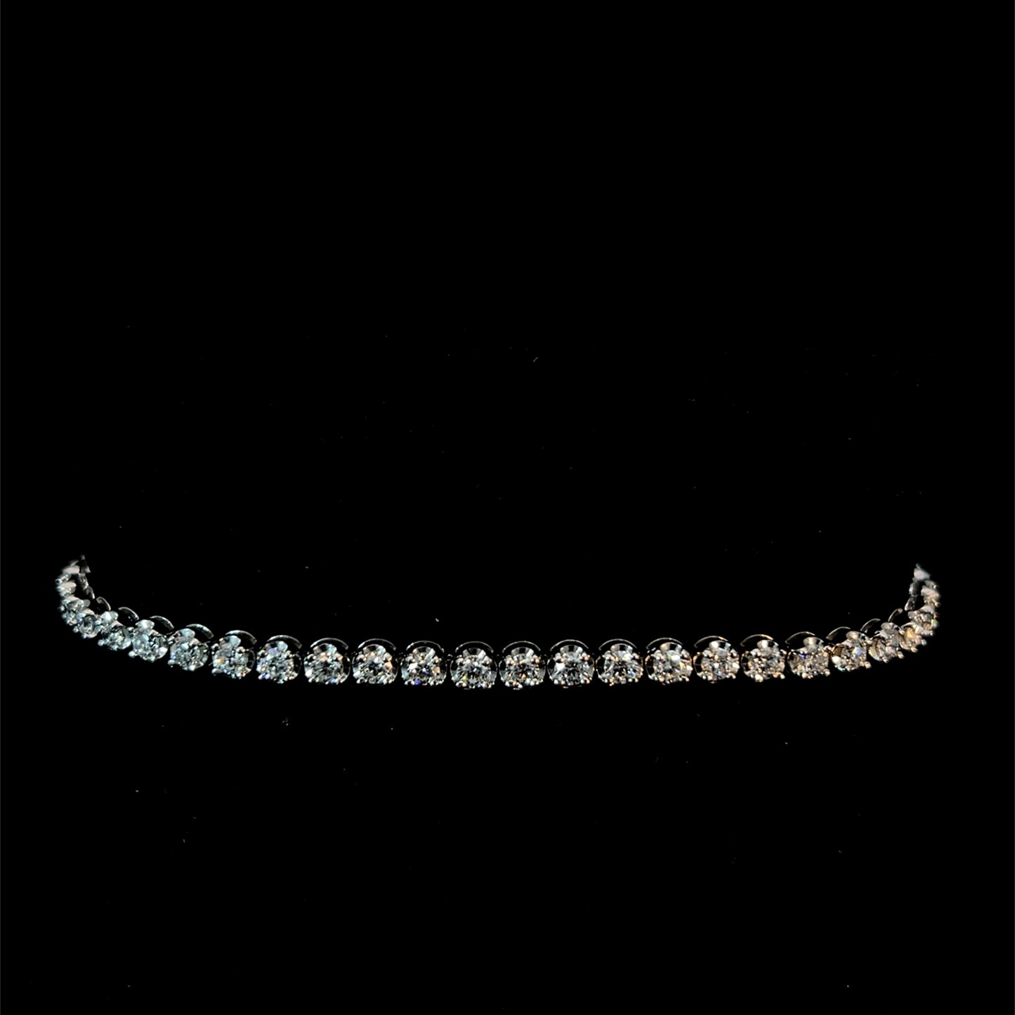 14K WHITE GOLD 3.55MM VVS F+ DIAMOND TENNIS BRACELET