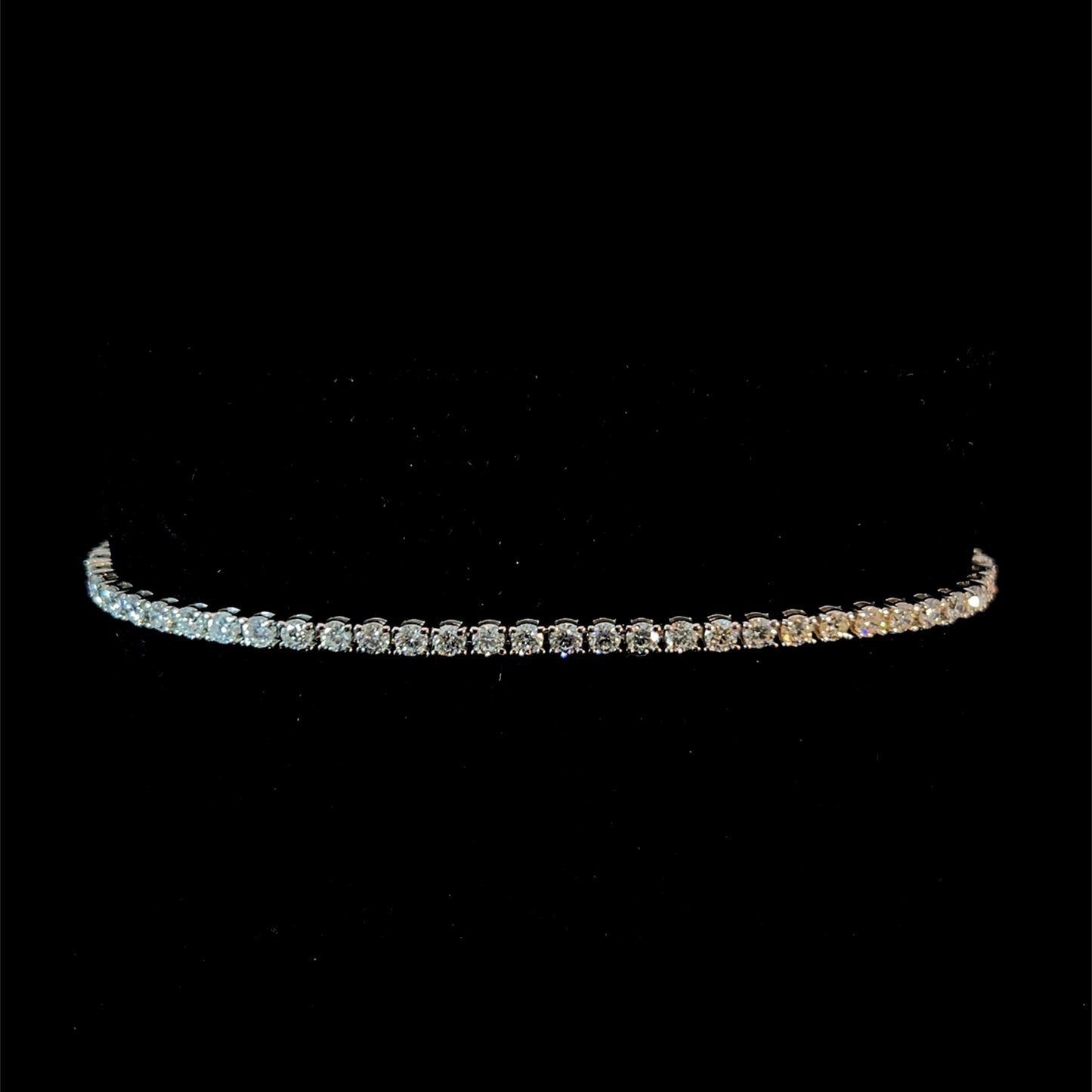 14K WHITE GOLD 2.55MM VVS F+ DIAMOND TENNIS BRACELET