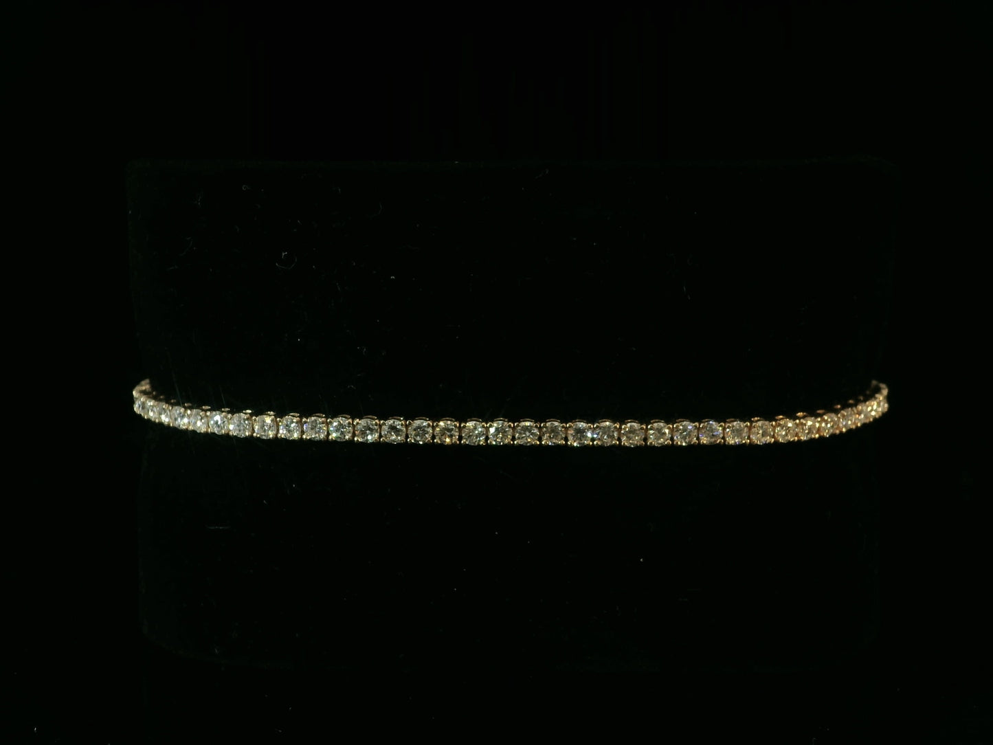 14K ROSE GOLD 2.25MM VVS F+ DIAMOND TENNIS BRACELET