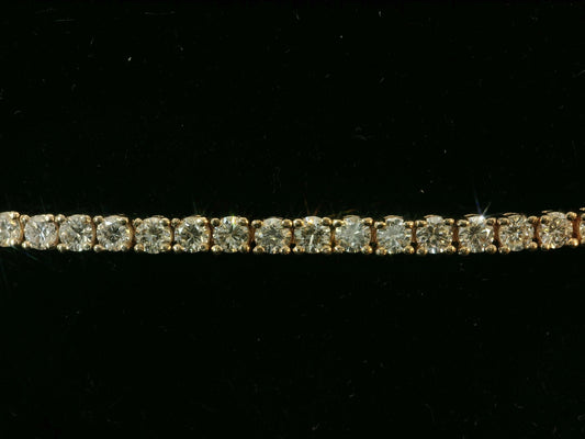 14K ROSE GOLD 2.80MM VVS F+ DIAMOND TENNIS BRACELET