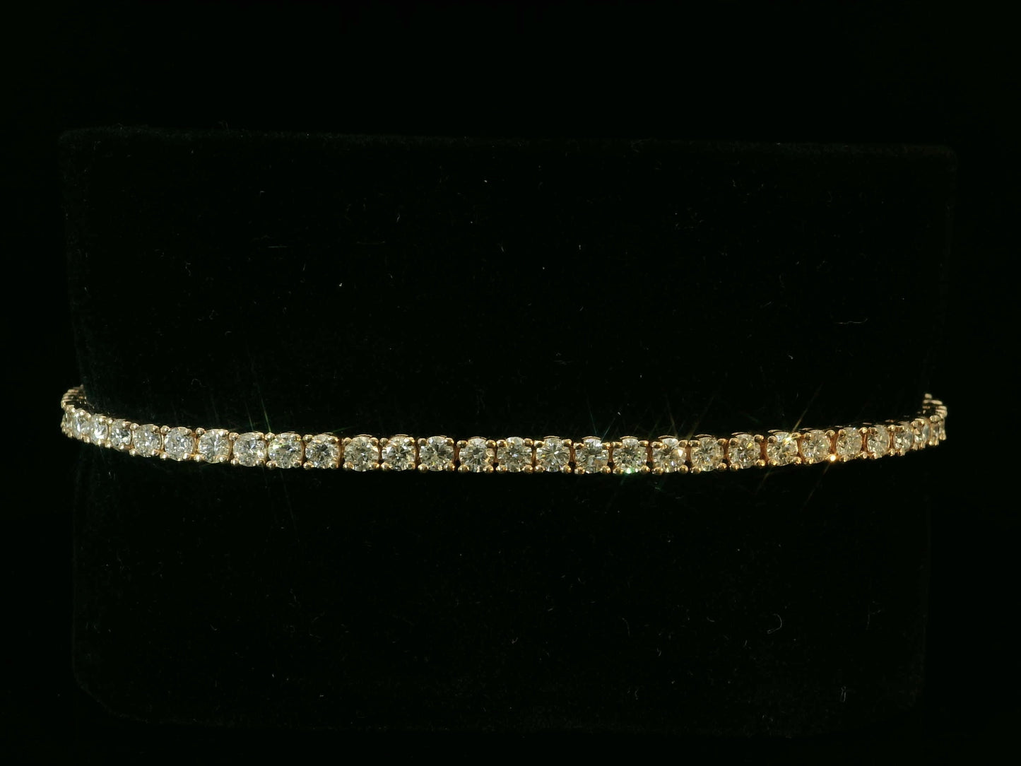 14K ROSE GOLD 2.80MM VVS F+ DIAMOND TENNIS BRACELET