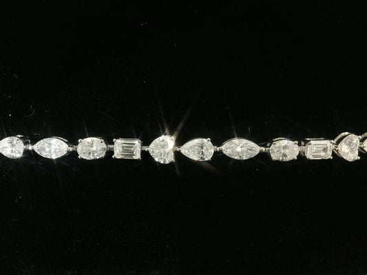 14K WHITE GOLD 3.70MM VVS-VS F+ LAB DIAMOND TENNIS BRACELET