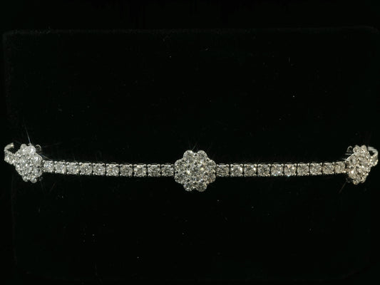 14K WHITE GOLD VVS-VS F+ LAB DIAMOND TENNIS BRACELET