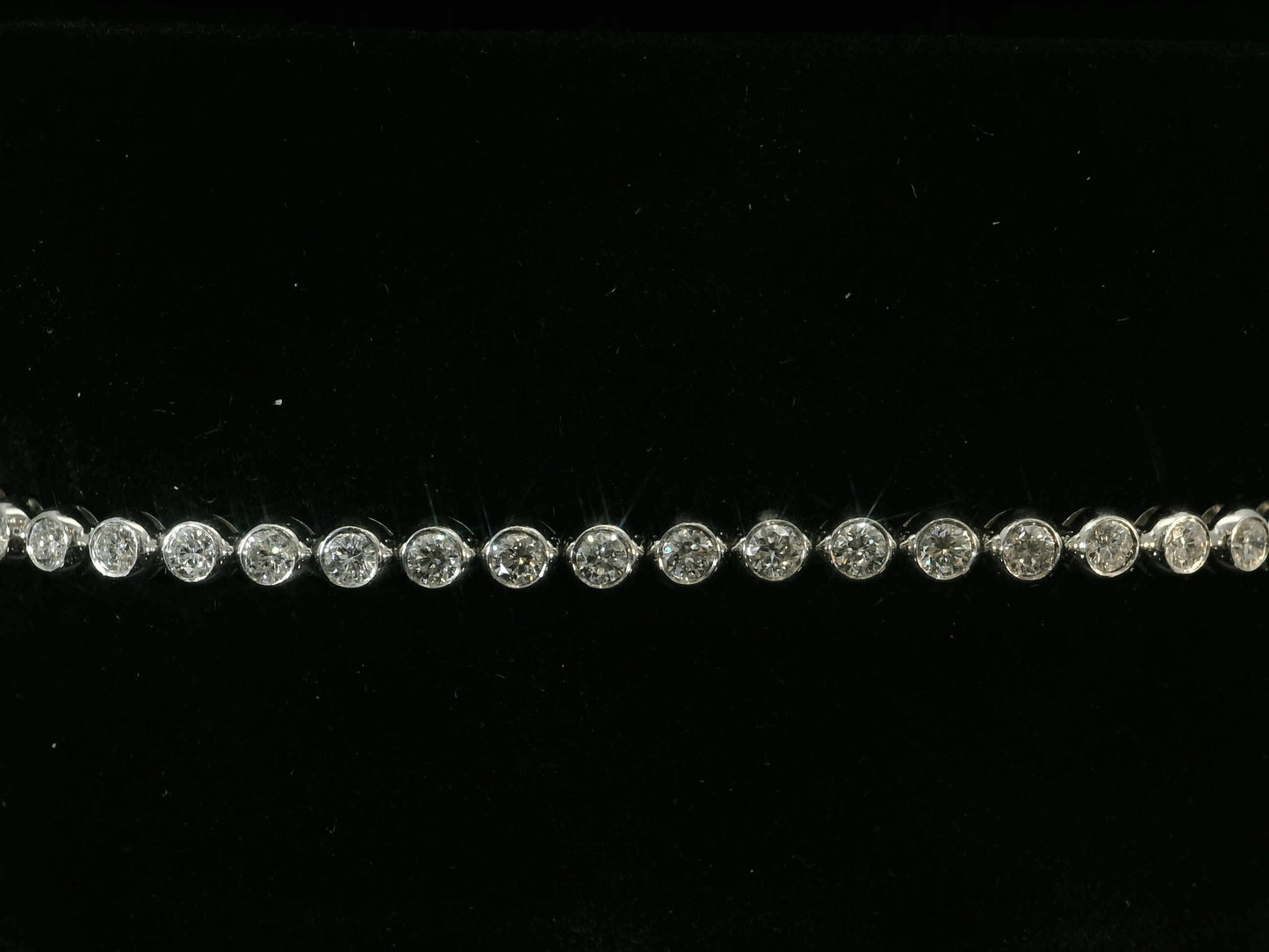 14K WHITE GOLD 3.70MM VVS-VS F+ LAB DIAMOND TENNIS BRACELET