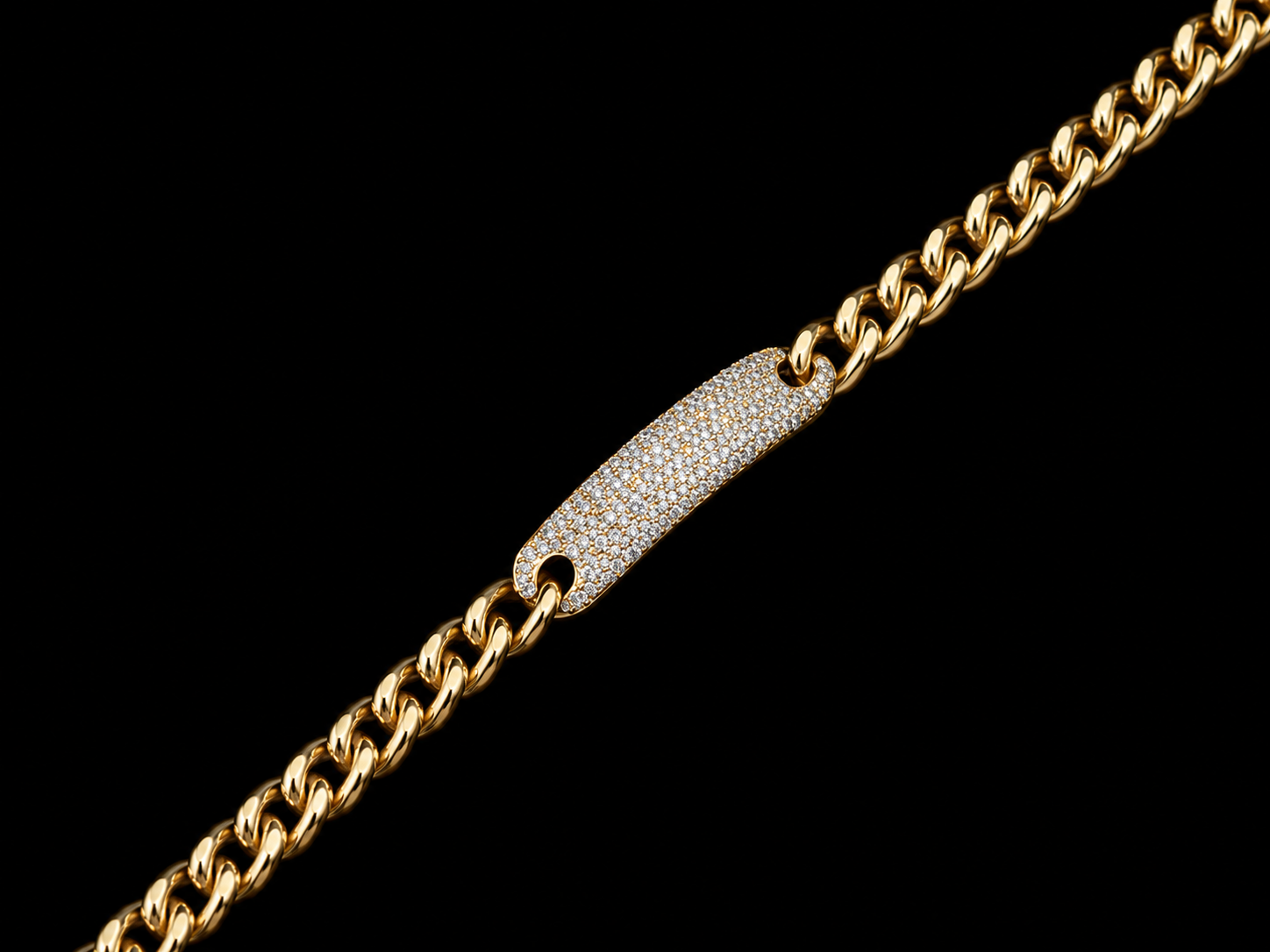 14K Yellow Gold Diamond ID Bracelet – 0.85 CTW SI G-H Angelica Jewellers