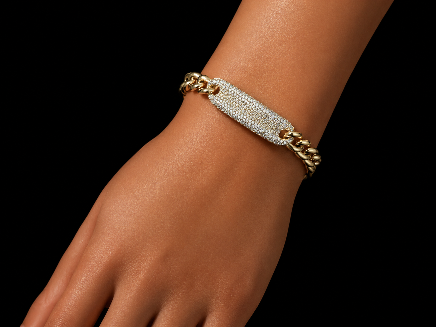 14K Yellow Gold Diamond ID Bracelet – 0.85 CTW SI G-H Angelica Jewellers