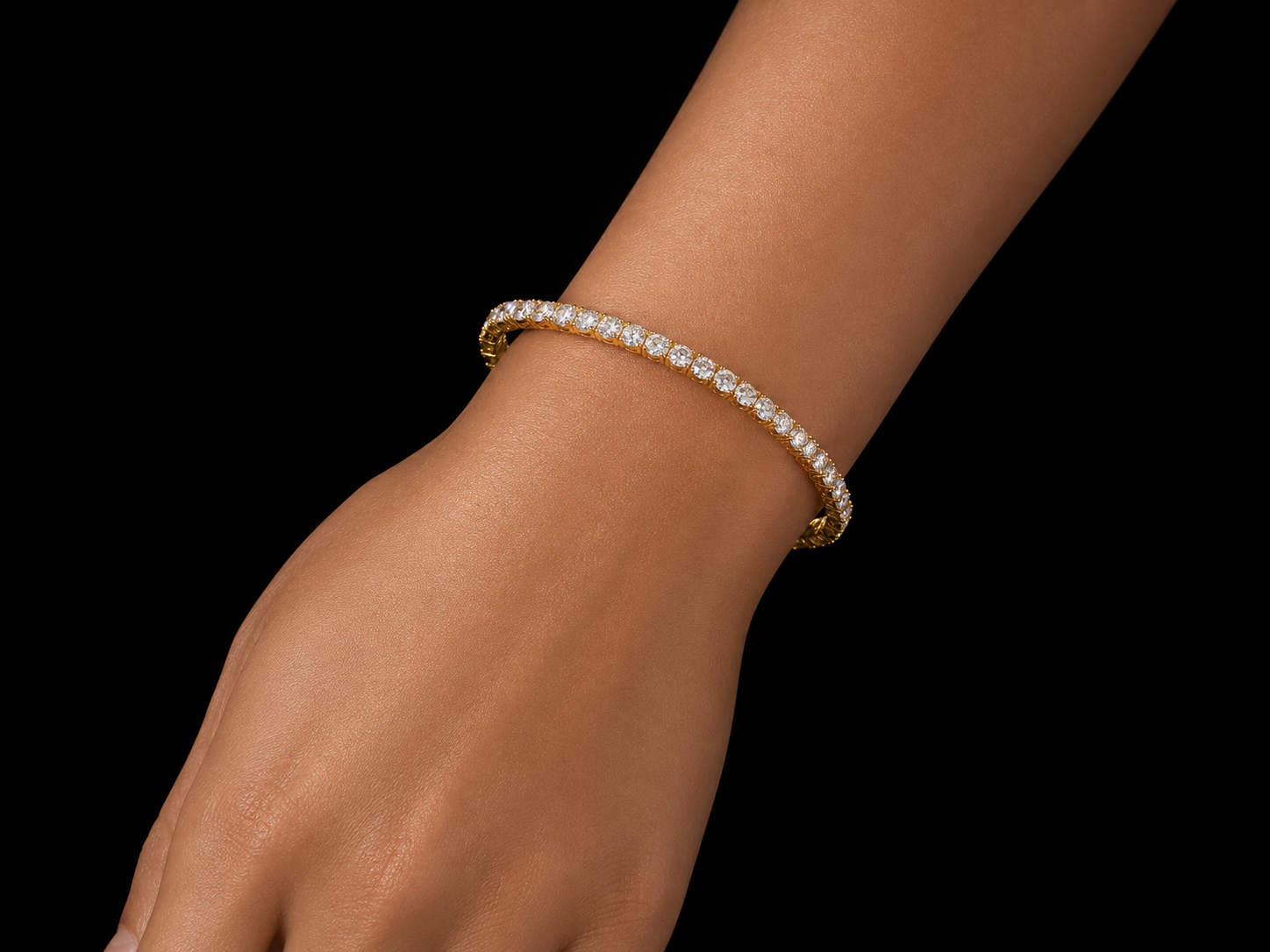 14K Yellow Gold Flexible Diamond Bangle Bracelet – 2.79 CTW VVS F+ Angelica Jewellers