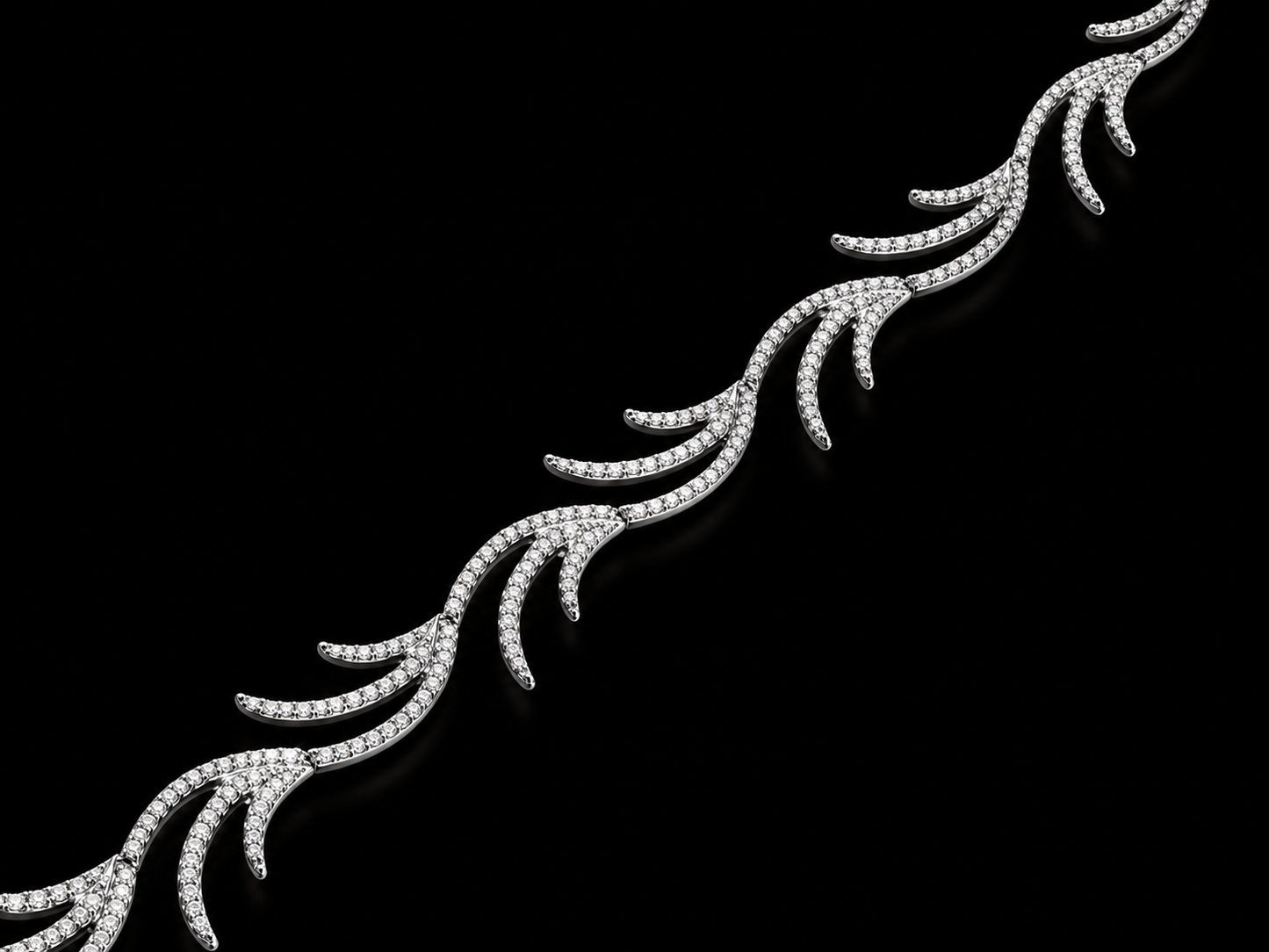 14K White Gold Flexible Diamond Bangle Bracelet – 0.35 CTW Natural Diamonds (Copy) Angelica Jewellers