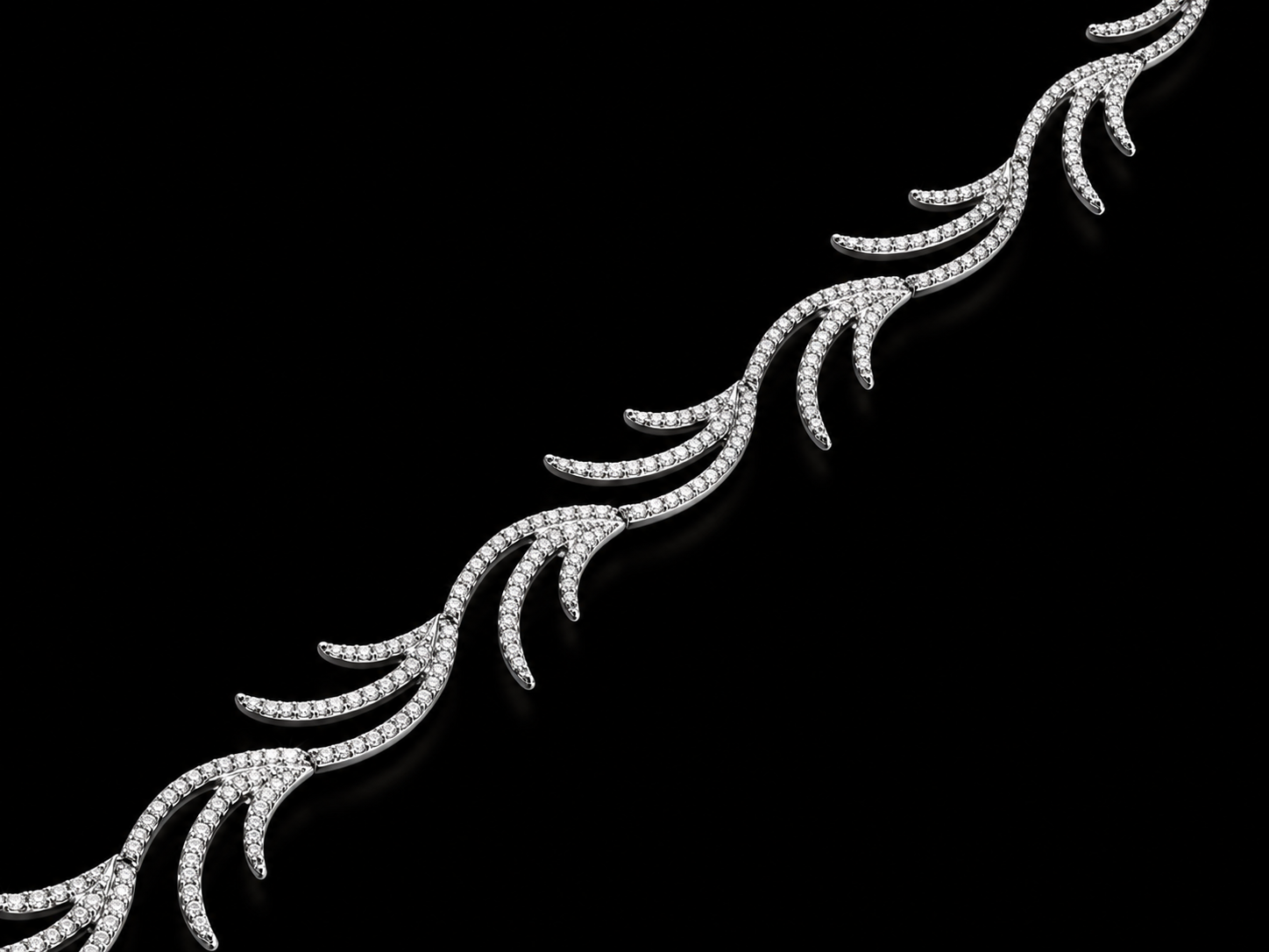 14K White Gold Flexible Diamond Bangle Bracelet – 0.35 CTW Natural Diamonds (Copy) Angelica Jewellers