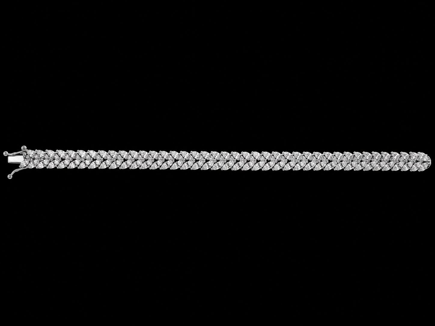 14K White Gold Clover Lab-Grown Diamond Bracelet – 4.03 CT VS–VVS F (Copy) Angelica Jewellers