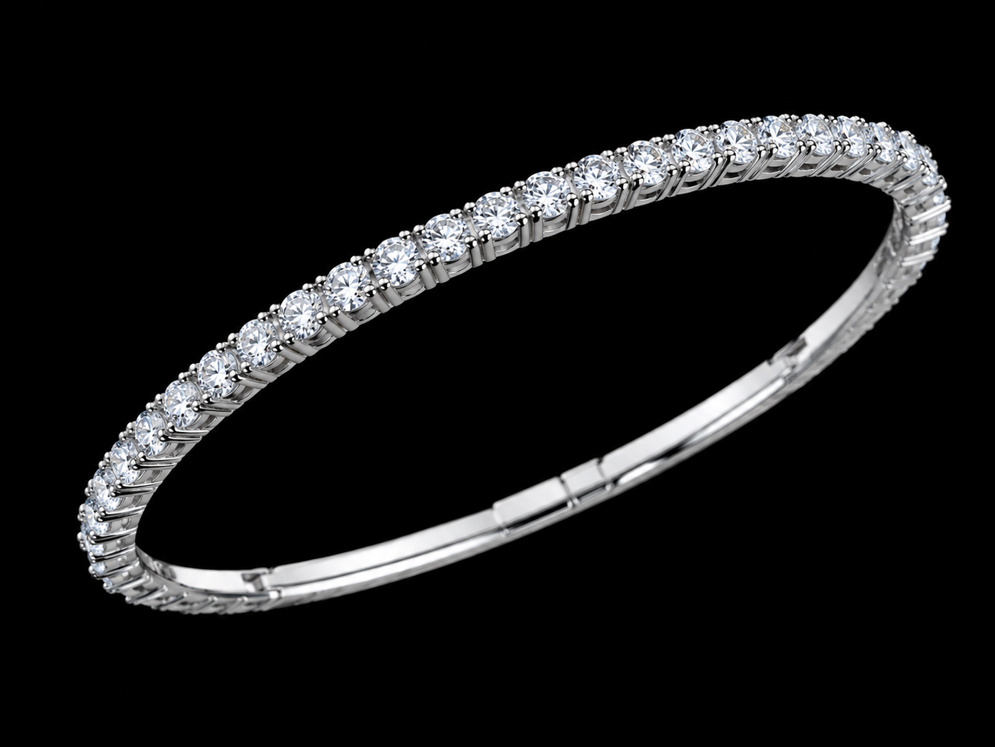 14K Yellow Gold Flexible Diamond Bangle Bracelet – 2.79 CTW VVS F+ (Copy) Angelica Jewellers