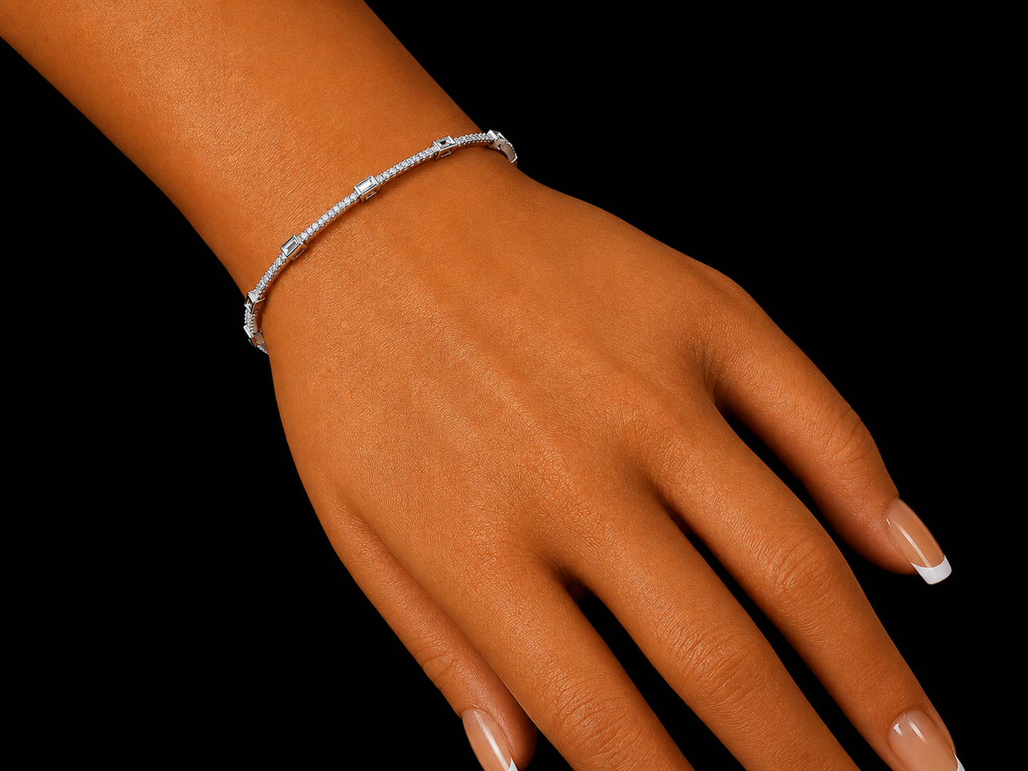 14K WHITE GOLD DIAMOND BANGLE – 0.27 CT Angelica Jewellers