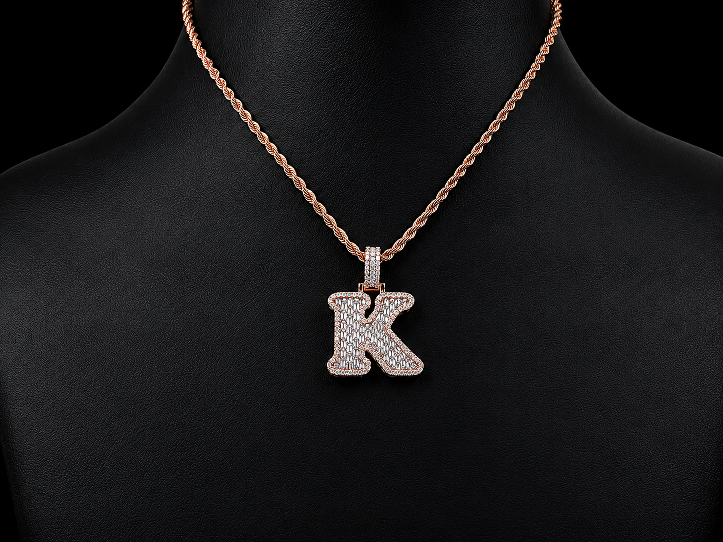 14K Rose Gold G Initial Diamond Pendant – 1.40 CT (Copy) Angelica Jewellers