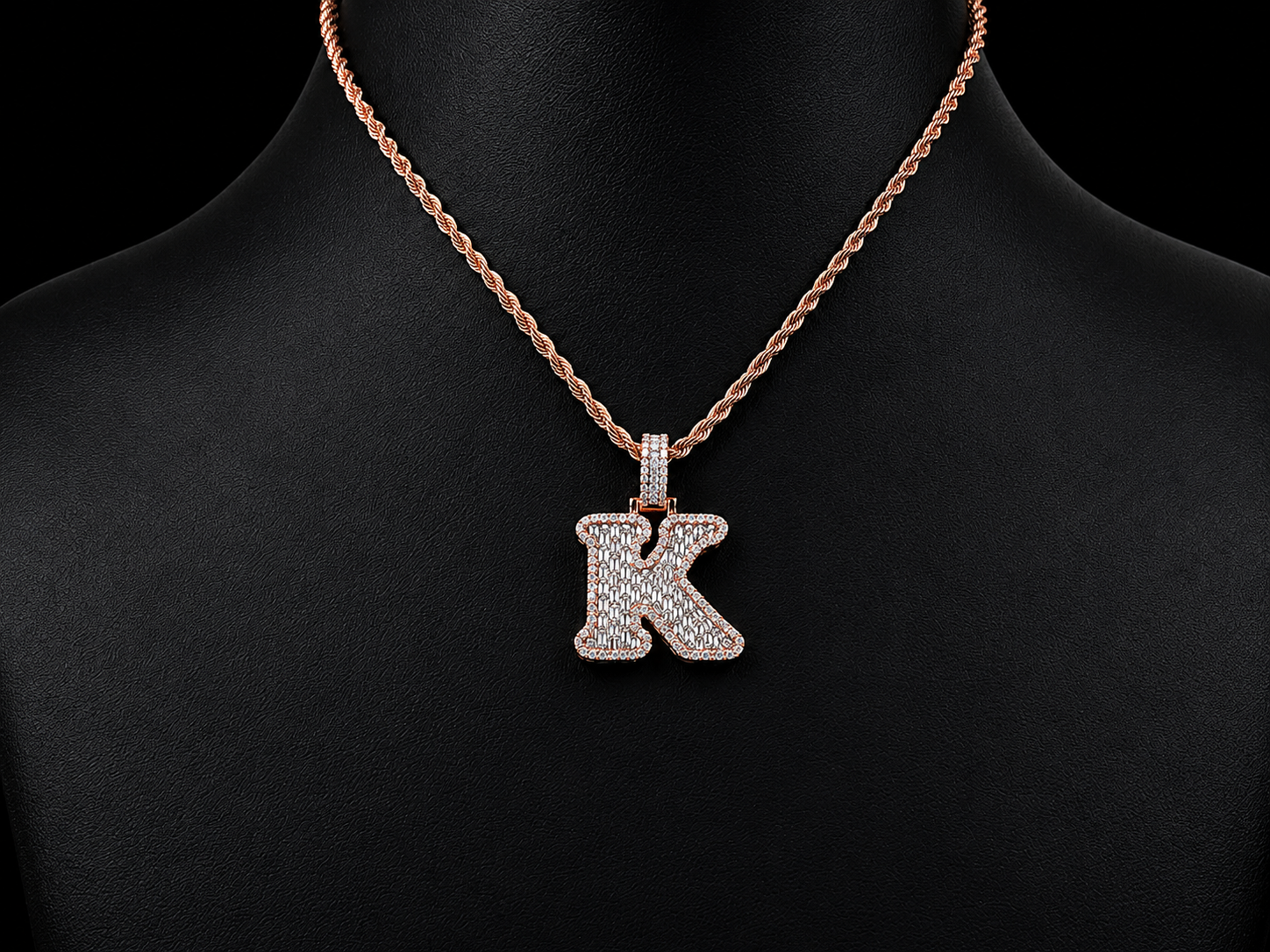 14K Rose Gold G Initial Diamond Pendant – 1.40 CT (Copy) Angelica Jewellers
