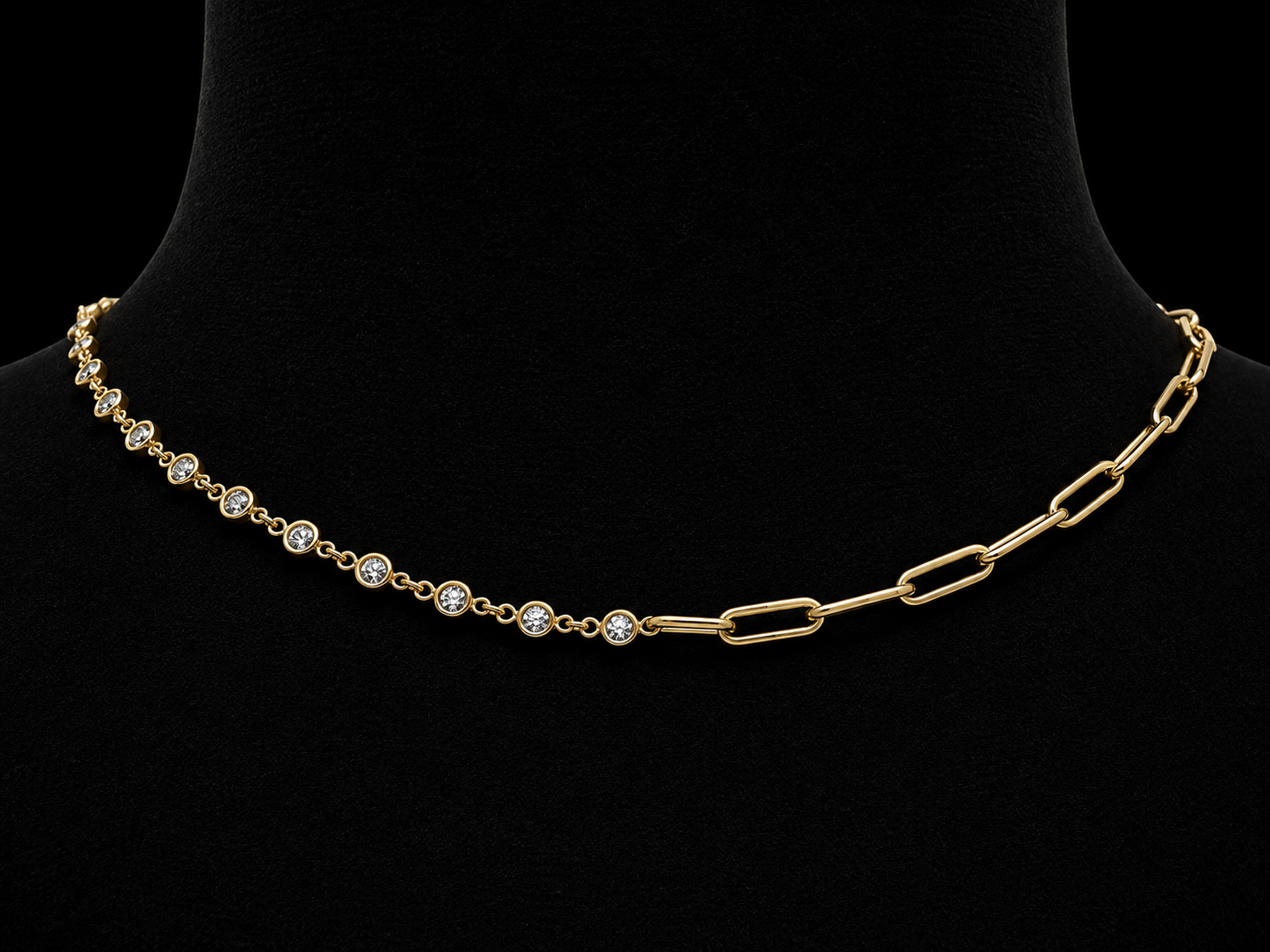 14K Yellow Gold Evil Eye Cuban Chain Necklace | Natural Diamonds &amp; Blue Sapphires | 4mm Cuban Link (Copy) Angelica Jewellers