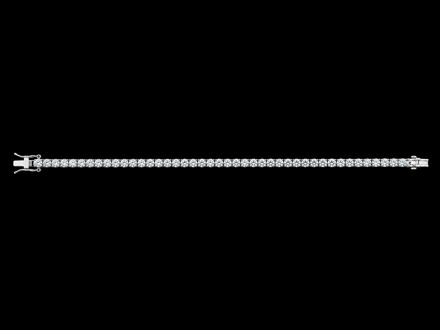 14K White Gold Lab-Grown Diamond Tennis Bracelet – 6.27 CTW VS/VVS DEF – 3.3 mm | 7.5" Angelica Jewellers