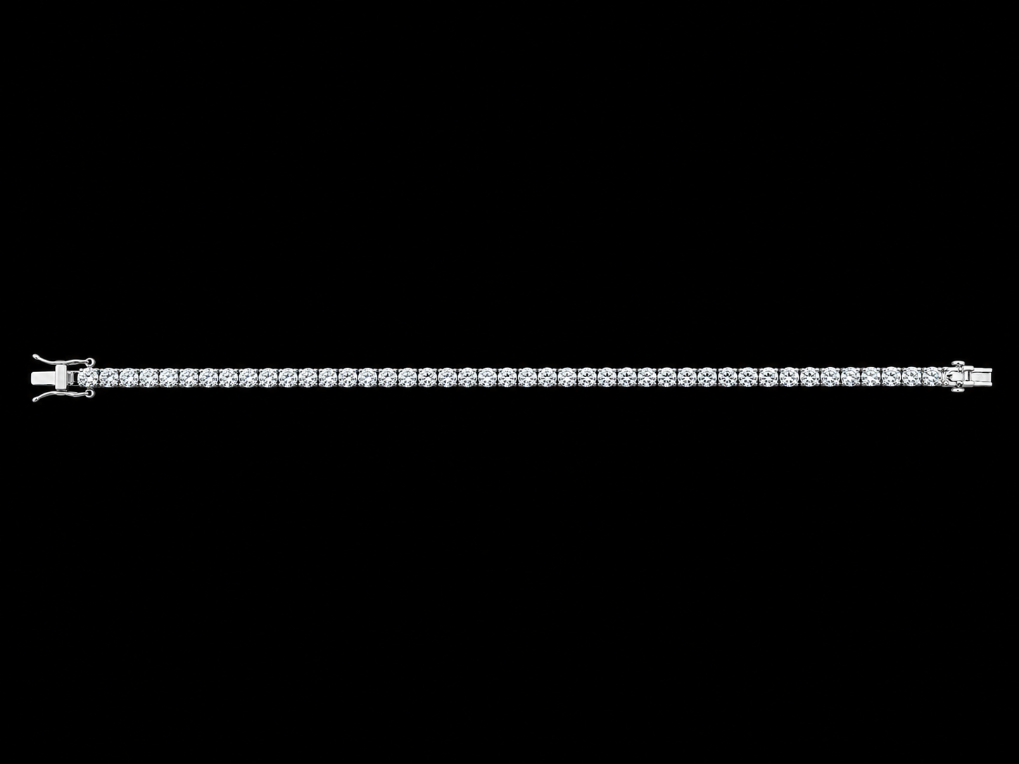 14K White Gold Lab-Grown Diamond Tennis Bracelet – 6.27 CTW VS/VVS DEF – 3.3 mm | 7.5" Angelica Jewellers