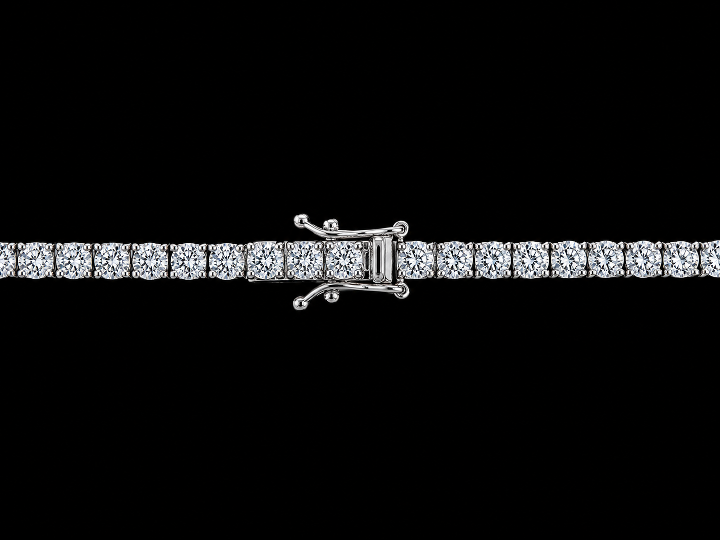 14K White Gold Lab-Grown Diamond Tennis Bracelet – 6.27 CTW VS/VVS DEF – 3.3 mm | 7.5" Angelica Jewellers