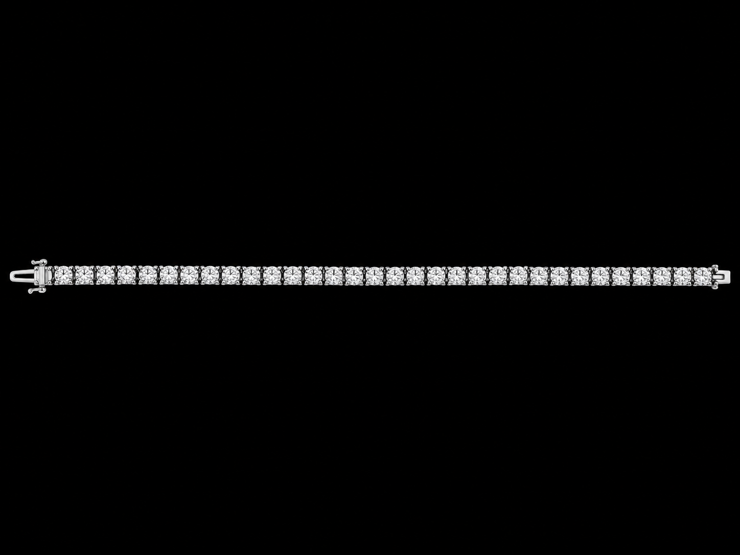 14K White Gold 18.48 CTW  Diamond Tennis Bracelet – 8.5 Inches Angelica Jewellers